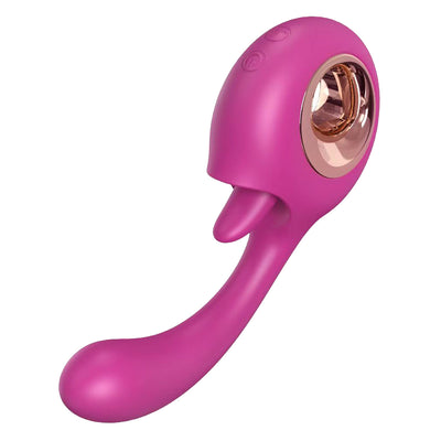 YoYoLemon G Spot Vibrador Vibrador, 2 em 1 Clitóris Língua Lambendo & Vibrando Rosa Estimulador Sexual para Mulheres, Brinquedos Sexuais Adultos