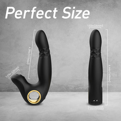 YoYoLemon massageador de próstata estimulador de ponto P para homens, ponto G e vibrador de clitóris para mulheres