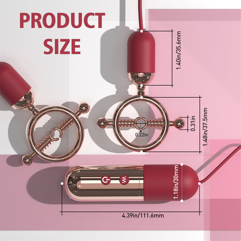 Pinças vibratórias recarregáveis ​​YoYoLemon, brincadeiras de mamilo, provocações de mamilo